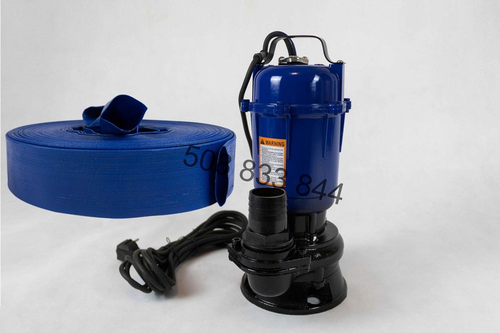 Mocna Pompa Do Szamba Ścieków Wody z Rozdrabniacz + Wąż Gumowy 20M