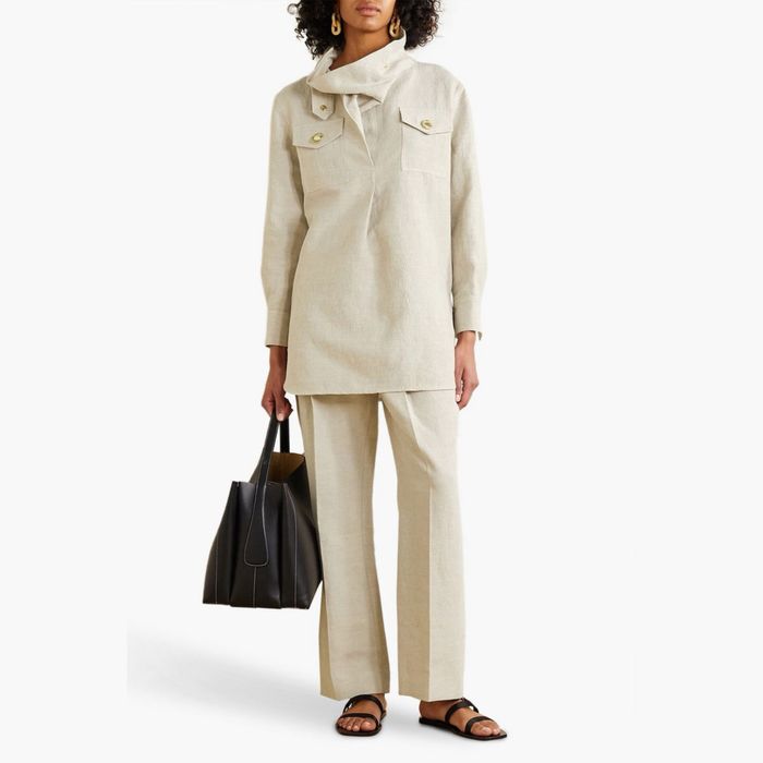 Malene Birger льняна бежева куртка сорочка