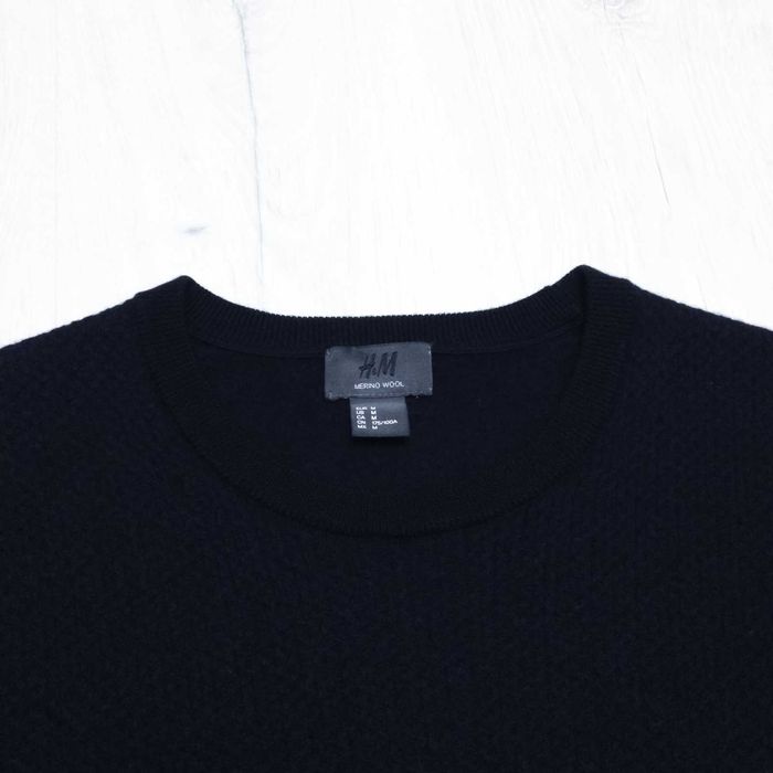 H&m merino wool s - m базовый шерстяной свитер джемпер шерсть мериноса