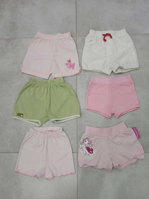 Krótkie spodenki/szorty dla dziewczynki rozmiar 68
