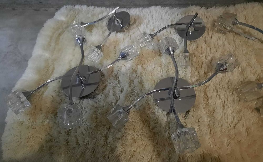 Conjunto de 5 candeeiros de teto e parede