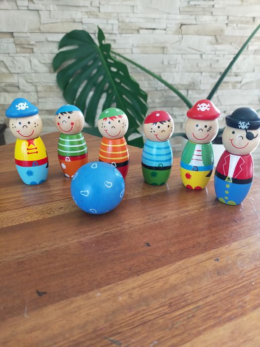 Kręgle drewniane dla dzieci