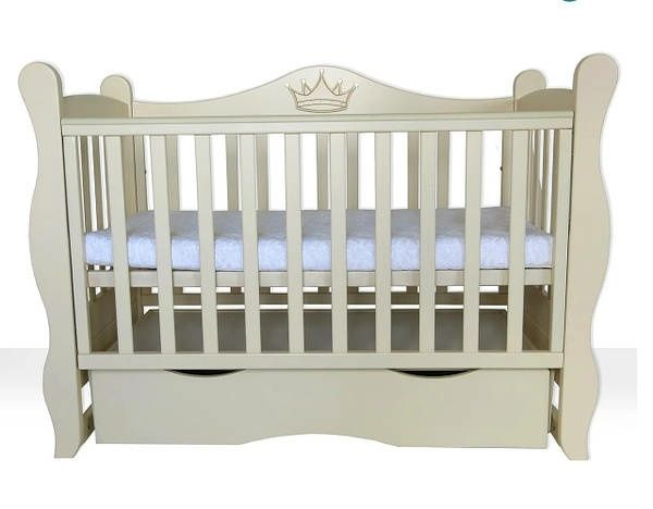 Дитяче ліжечко Angelo Lux-10 Корона Слонова кість
