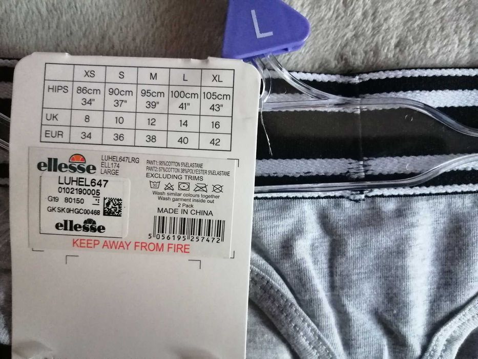ELLESSE 2 x Thong Nowe Stringi Majtki Damskie E 40 Oryginalne 100%