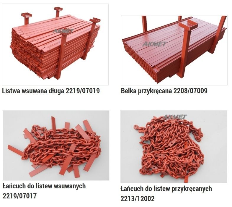 Borty burty boki ROZRZUTNIK PRODUCENT transport sworznie fi16 4m