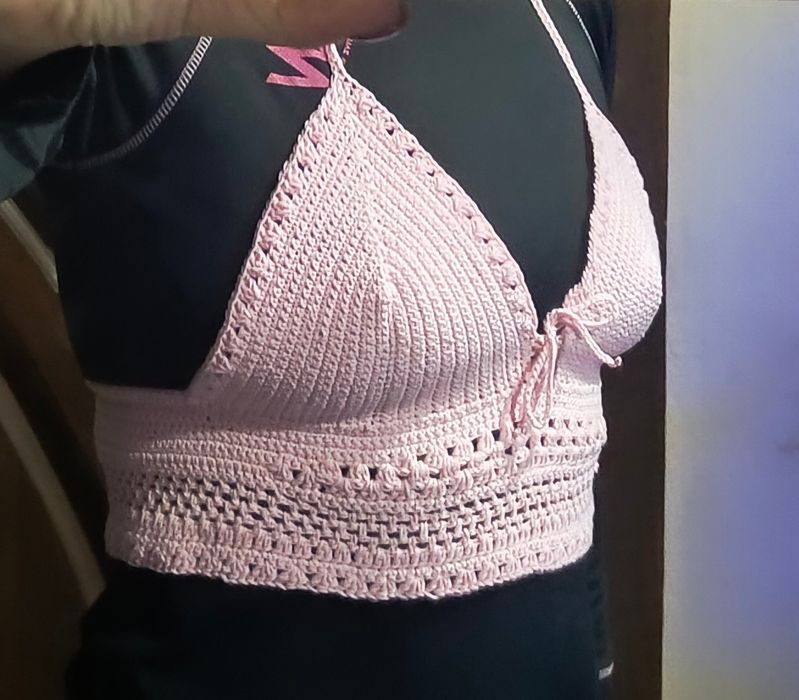 кроп-топ в'язаний handmade