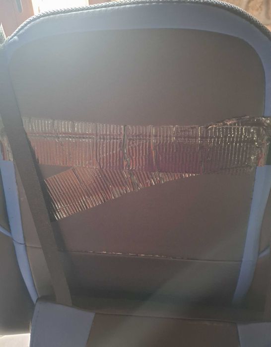 Cadeira apoio para pés Preto+Azul