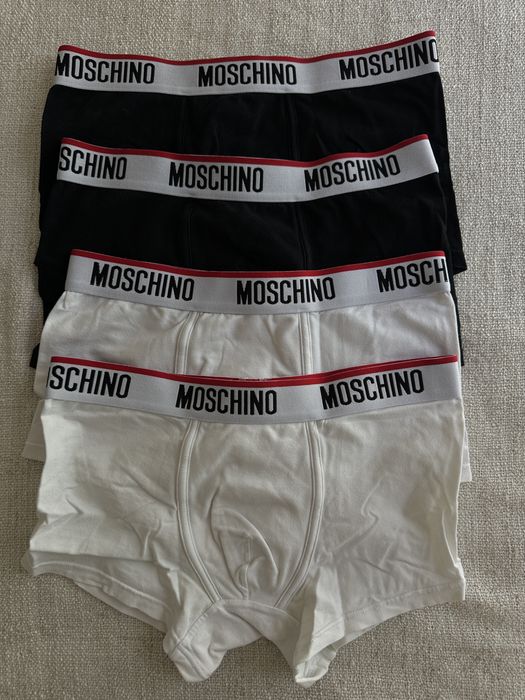 Pack 4 Boxers Moschino Underwear Homem Tam S - Pretos e Brancos