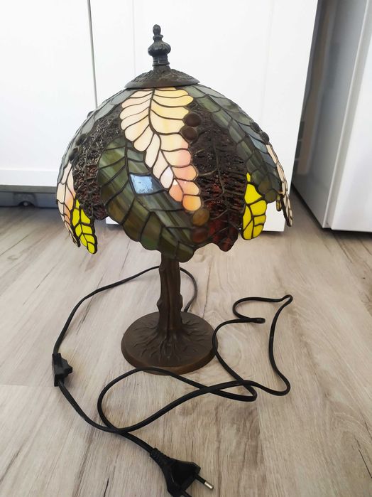 Lampka witrażowa tiffany/witraż/mosiądz/rękodzieło