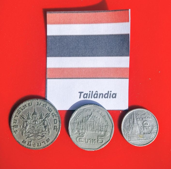 Moedas da Tailândia (3 uni)