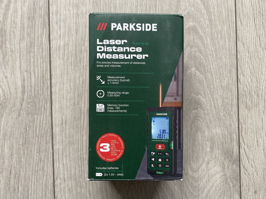 Nowy Dalmierz Laserowy Parkside PLEM 50 D5 Okazja