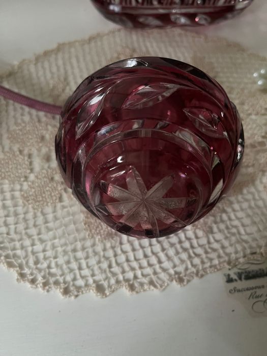 Przedwojenny niemiecki Art Deco kryształowy zestaw toaletowy unikat