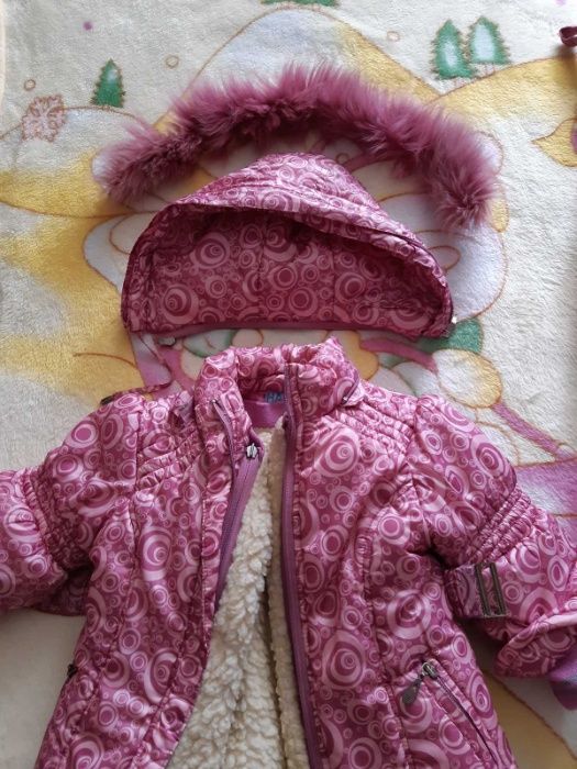 Зимний комбинезон 3 в 1 для девочки от 1,5 до 3 лет