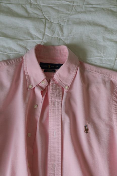 Рожева сорочка polo ralph lauren жіноча рубашка котон бавовна розмір s