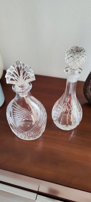 Garrafas de vidro cristal