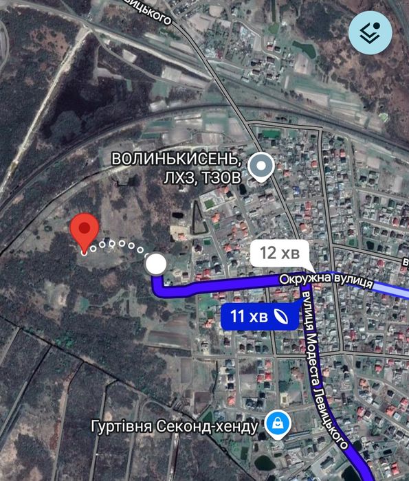 Земельна ділянка під забудову 0,8 га Ковель вул Зоряна 5 приватизована