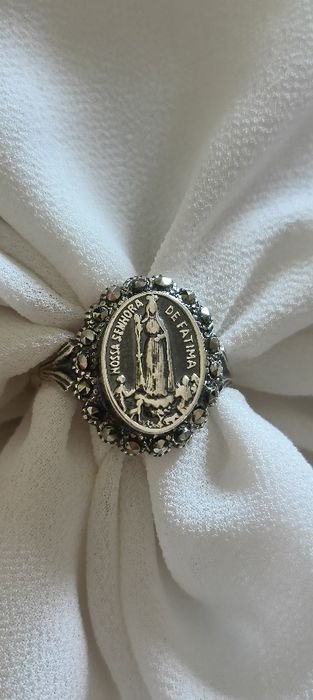 Anel Nossa Senhora de Fátima em prata
