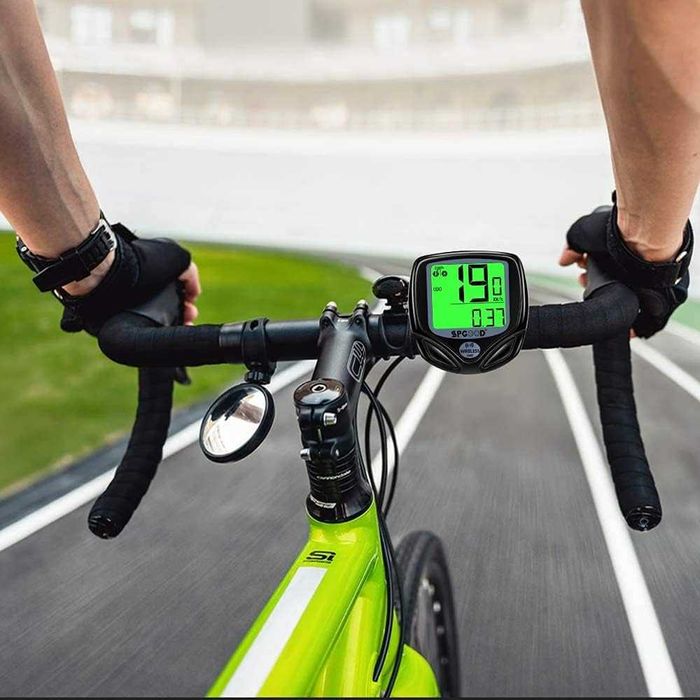 Licznik rowerowy bezprzewodowy, wodoodporny IP54, 16 funkcji, LCD