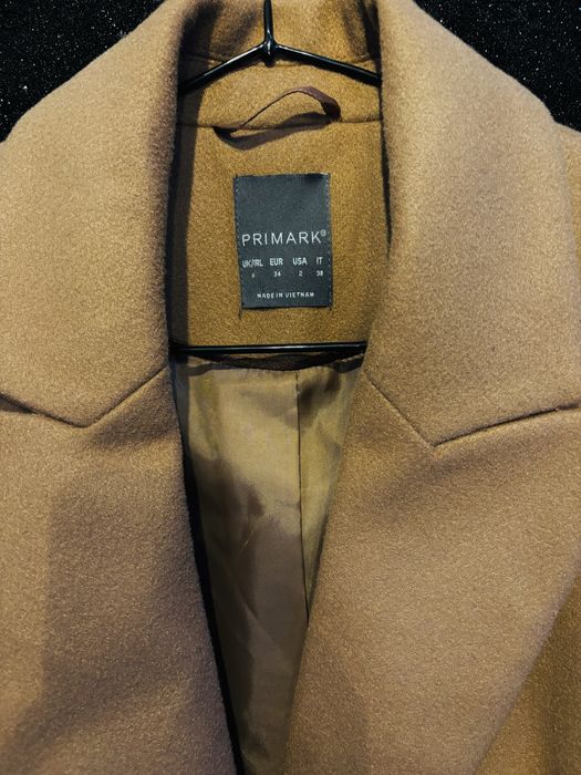 Plaszcz damski kamelowy S