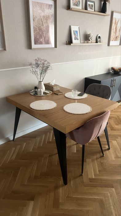 Stół industrialny loft dębowy