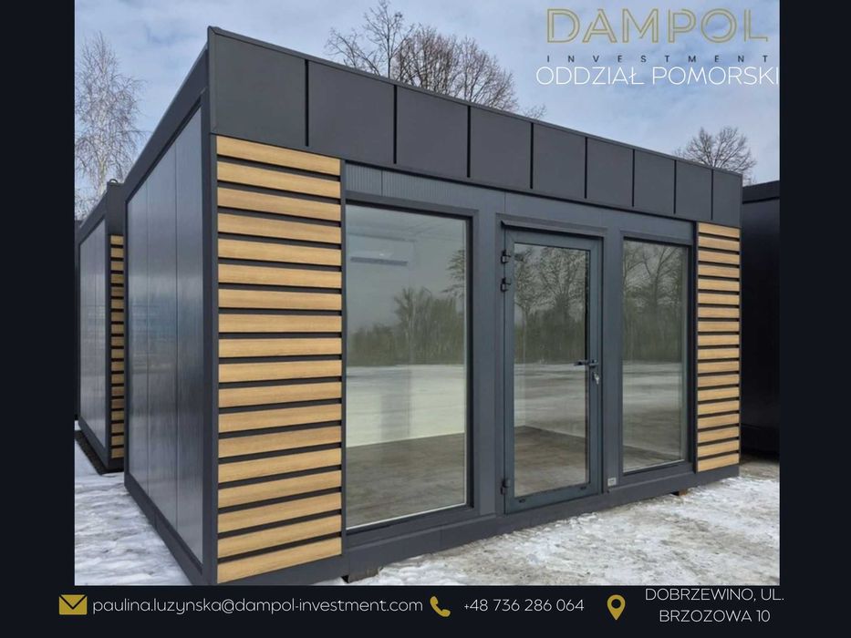 Nowoczesny pawilon biurowy 5x3/15m2/usługowy/handlowy/sklep/beauty