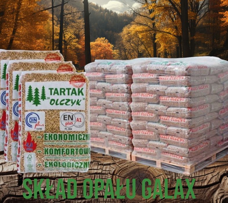 Pellet iglasty Olczyk, EN Plus A1 certyfikat FSC.