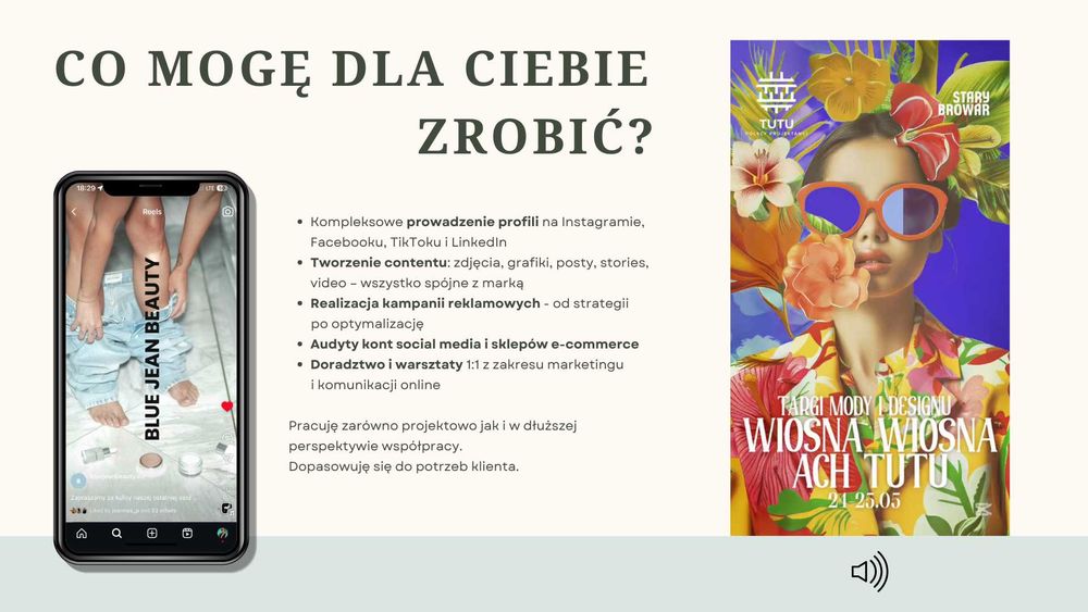 Prowadzenie Social Media, eCommerce - grafika, video, foto, audyty