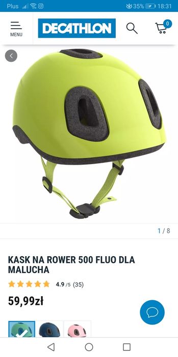 Kask Decathlon dziecięcy XS 44-49cm