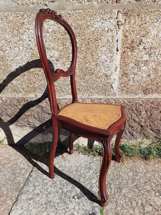 Conjunto 6 Cadeiras Mogno Palhinha