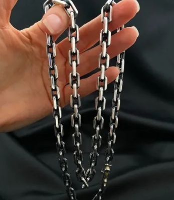 Серебряная цепочка ЯКОРЬ  Вес  46 -50 грамм Новые.