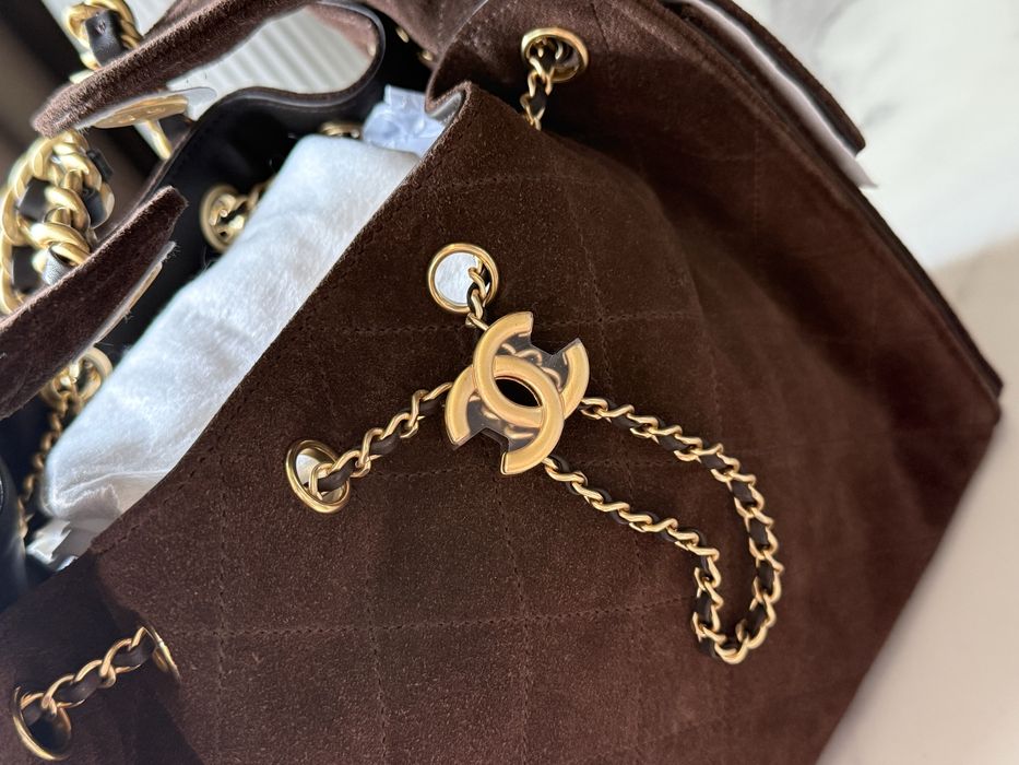 Torebka Chanel S25 Brown Suede