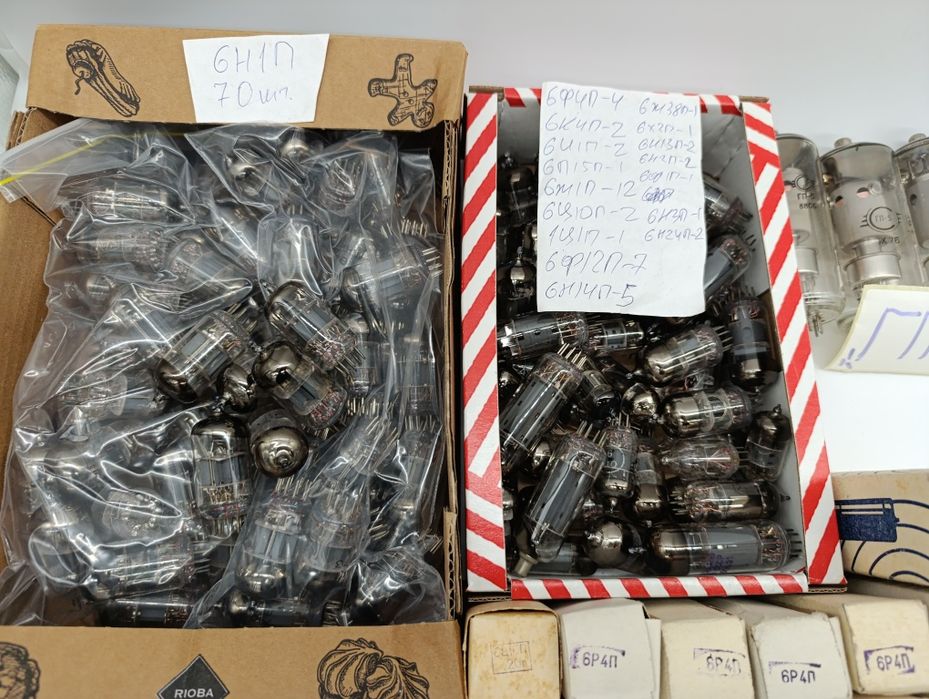 Нові радянські електричні лампи телевізійна лампа СССР 6и4п 6н1п ГП-5