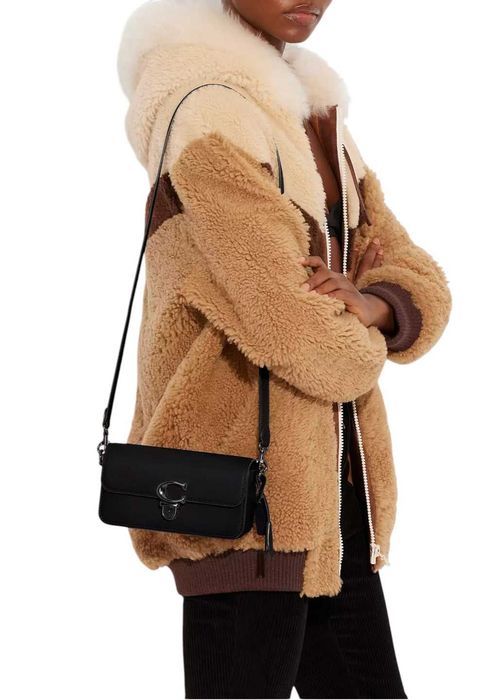 Сумка Coach Studio Baguette Bag 20 Black \ Chalk \ Light Camel