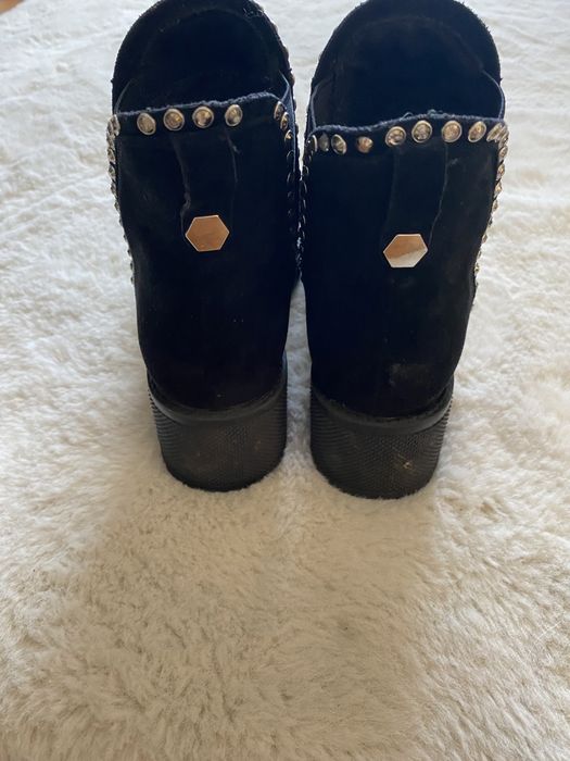 Buty czarne zamszowe
