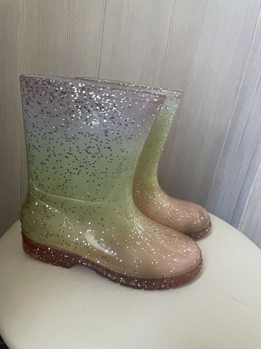Чоботи для дівчинки з блистківками градієнт 30 розм