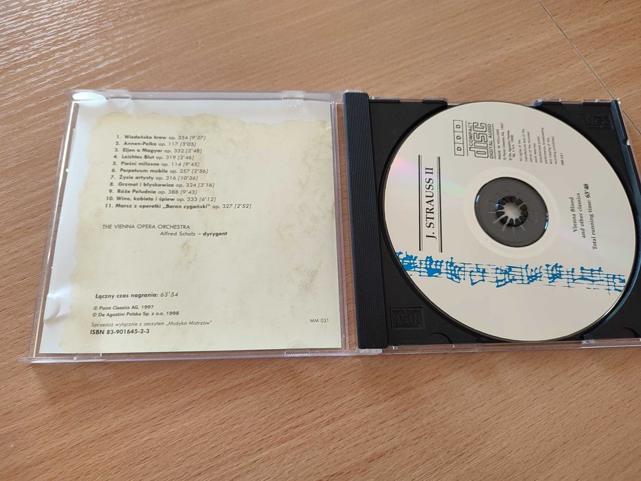 Muzyka Mistrzów - J. Strauss II - Wiedeński Romans Płyta CD audio