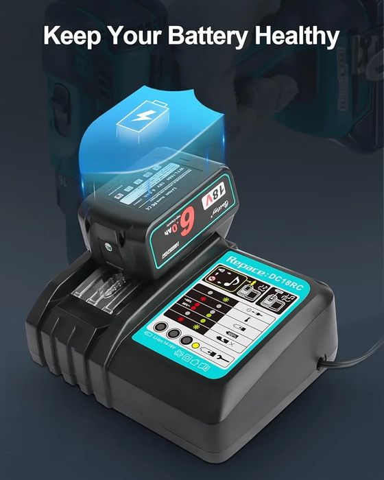 18RC Carregador rápido para Makita 14,4 V / 18 V BL1415 BL1420 BL1815