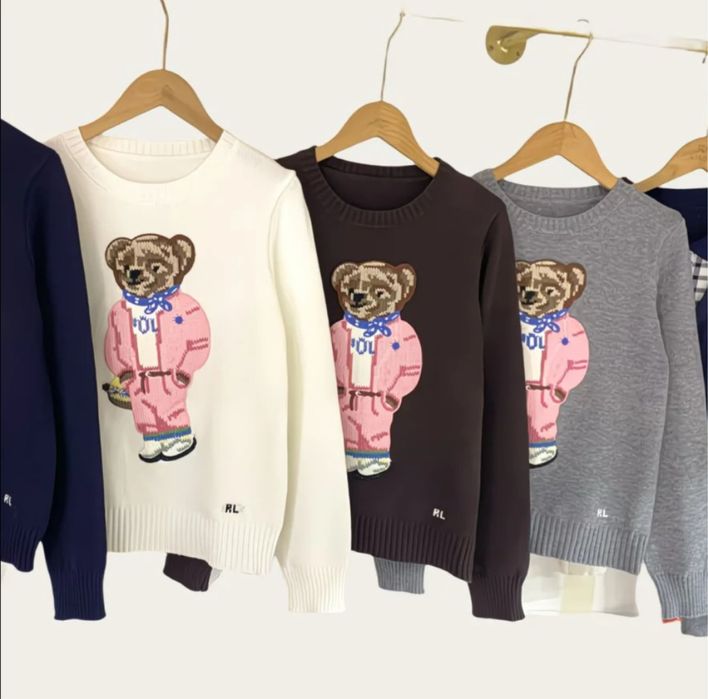 Светр Polo Ralph Lauren Bear сірий поло