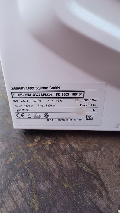 Pralka siemens uszkodzone łożyska