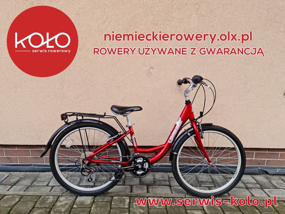 Rower dziecięcy dziewczęcy UNIBIKE koła 24 SHIMANO aluminium rabat