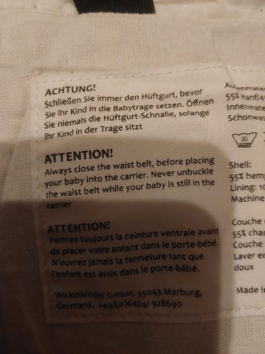 Ergonomiczne nosidło Manduca