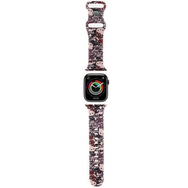 Hello Kitty Pasek HKAWMSDGPTP Apple Watch 38/40/41mm różowy/pink stra