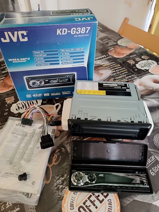 автомобильный CD-ресивер JVC KD-G387. Магнитола нова