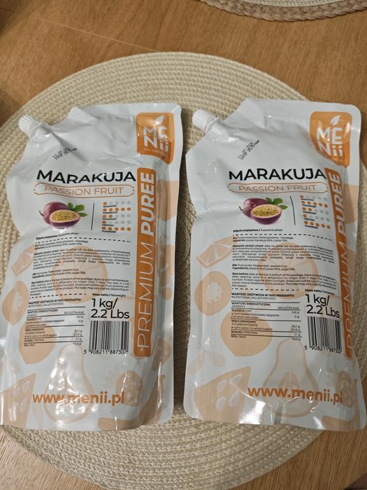 Puree Marakuja Premium Pulpa 1 kg Menii, 2x1kg