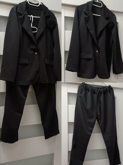 Garnitur damski uniwersalny róża czarny masełko