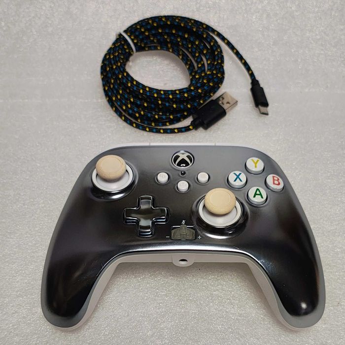 Pad PowerA Przewodowy Xbox Series X/S Xbox One Windows 10 Silber Ice