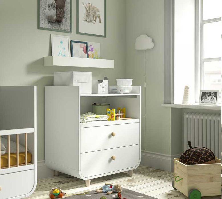 MYLLRA Trocador com gavetas, branco