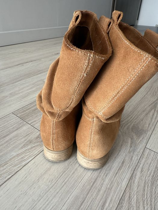 Botki Wojas jak nowe brąz 39 zamszowe