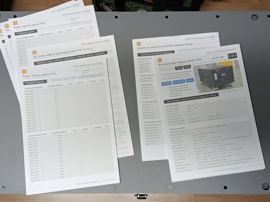 Magazyn energii 48V / 15kW / BMS v19 200A / REPT280AH