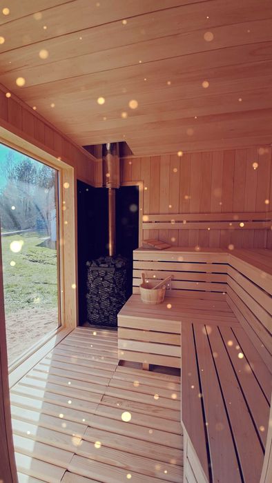 Sauna ogrodowa z przebieralnią "Mazuria"